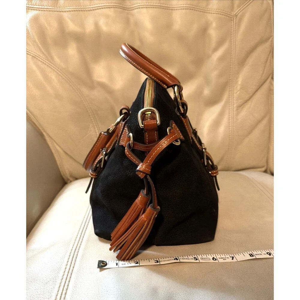Dooney & Bourke Bristol Satchel Nubuck Leather Black